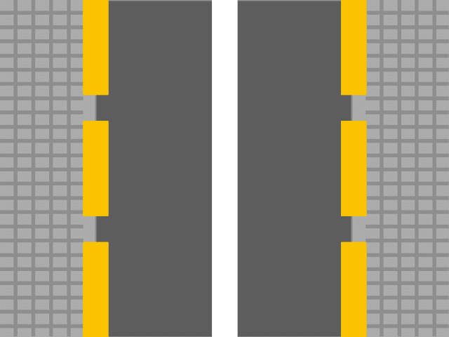 駐停車禁止（黄色の路側帯線）